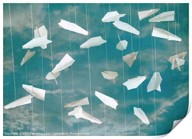 Paper planes Print by Larisa Siverina
