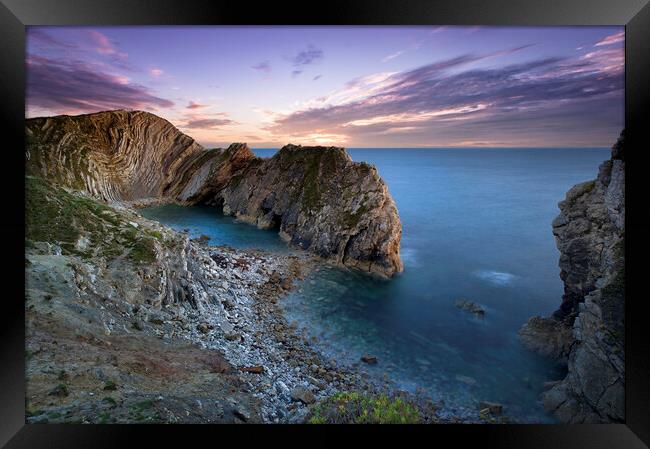 lulworth cove  Framed Print by daniel allen