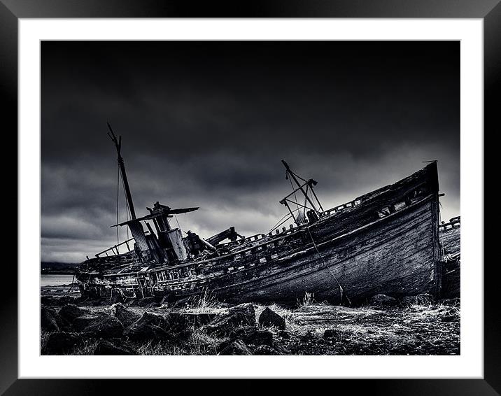 Distressed (BW) Framed Mounted Print by Aj’s Images