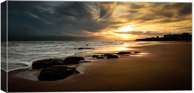 Sunrise Over Longsands Canvas Print by Ray Pritchard