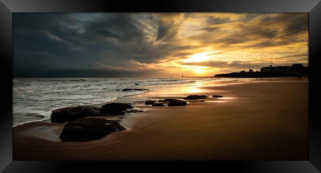 Sunrise Over Longsands Framed Print by Ray Pritchard