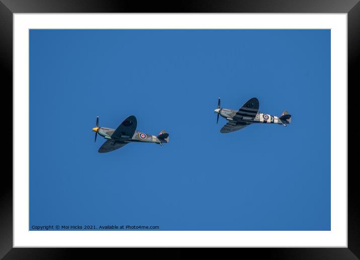 Spitfire Framed Mounted Print by Moi Hicks