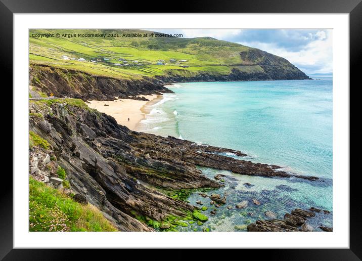 Rugged coast at Coumeenoole Beach Dingle Peninsula Framed Mounted Print by Angus McComiskey