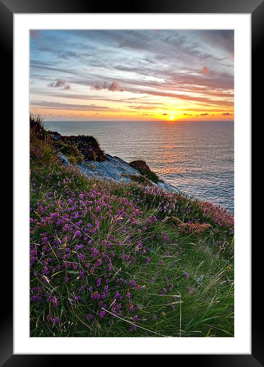 A Cornish Sunset Framed Mounted Print by Jason Connolly