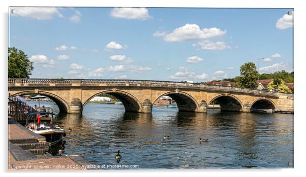 Henley Bridge, Acrylic by Kevin Hellon