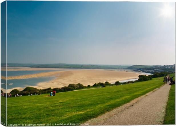 Sunshine over Padstow Canvas Print by Stephen Hamer