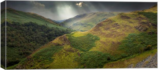 The Cambrian Mountains in Wales Canvas Print by Leighton Collins