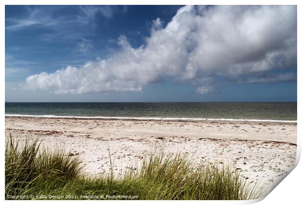 Askernish Beach, South Uist, Outer Hebrides Print by Kasia Design
