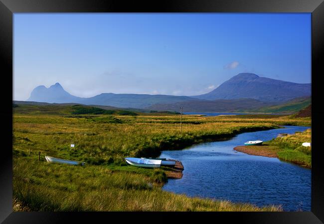 Suilven and Canisp from Elphin Framed Print by Jacqi Elmslie