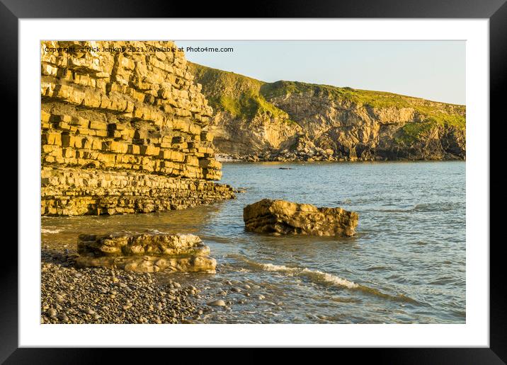 Eastern end of Dunraven Bay South Wales Framed Mounted Print by Nick Jenkins