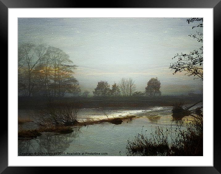 Misty Dawn. Framed Mounted Print by Colin Metcalf