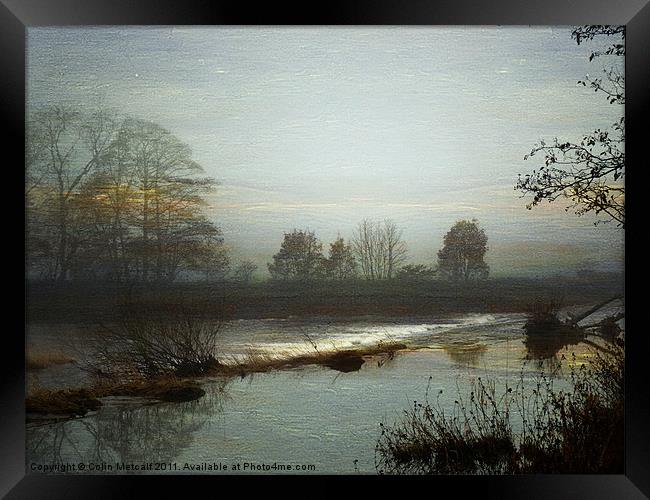 Misty Dawn. Framed Print by Colin Metcalf