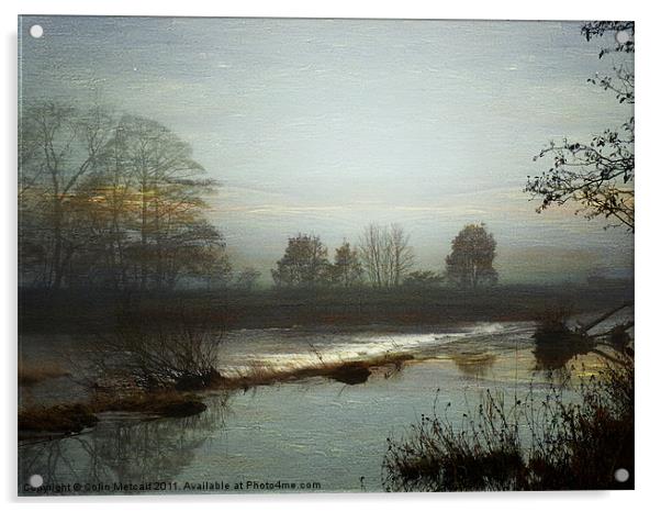 Misty Dawn. Acrylic by Colin Metcalf