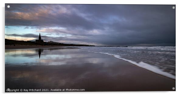 Showers on Longsands Beach Acrylic by Ray Pritchard