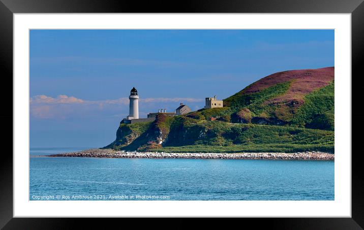 Davaar Island Lighthouse Campbeltown Framed Mounted Print by Ros Ambrose