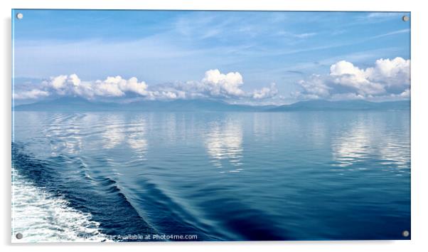 Sailing on Kilbrannan Sound Acrylic by Ros Ambrose