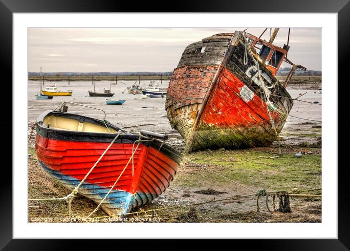 West Mersea foreshore Framed Mounted Print by Corinne Mills