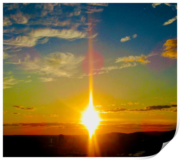 Spectacular sunset Print by Stephanie Moore