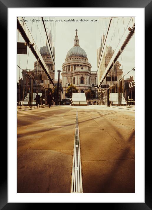 St Pauls Cathedral Framed Mounted Print by Dan Davidson