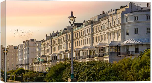 A Regency Row In Brighton Canvas Print by Chris Lord