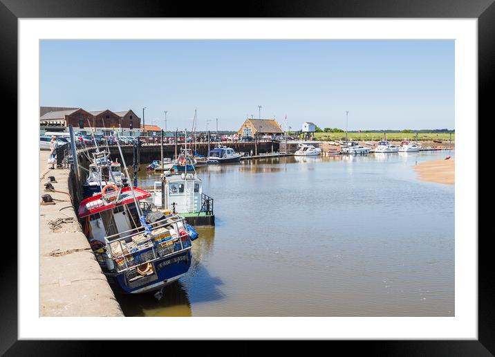 Fishing boats line the quay at Wells next the Sea Framed Mounted Print by Jason Wells