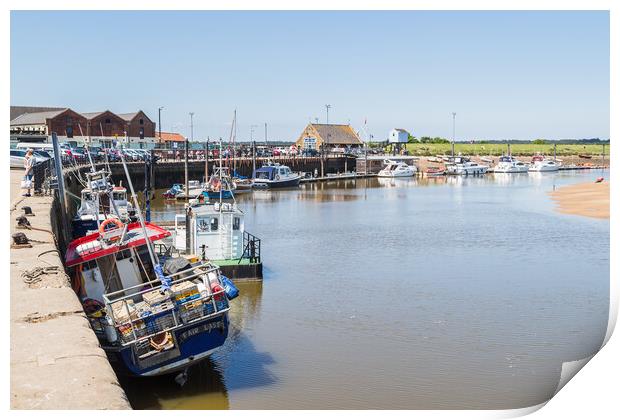 Fishing boats line the quay at Wells next the Sea Print by Jason Wells