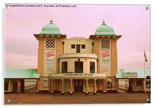 Penarth Pier 60s effect Acrylic by Dan Davidson
