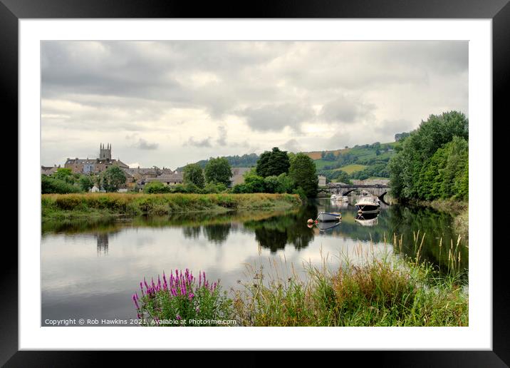 River Dart at Totnes Framed Mounted Print by Rob Hawkins