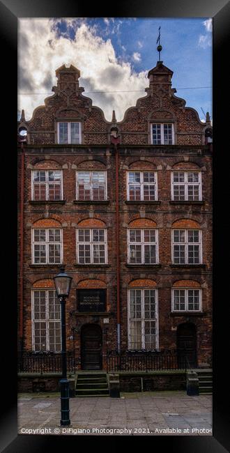 Grainy Gdansk Brownstone Framed Print by DiFigiano Photography