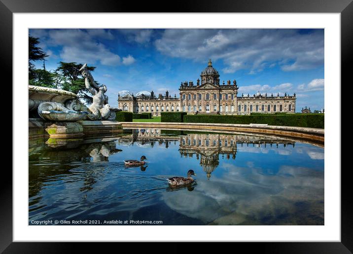 Castle Howard Yorkshire Framed Mounted Print by Giles Rocholl