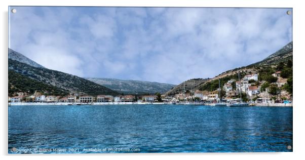 Kefalonia Greece panoramic Acrylic by Diana Mower