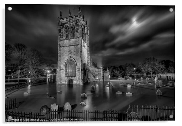St Marys Church Tadcaster Yorkshire Acrylic by Giles Rocholl