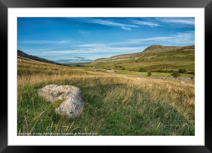 Inglebrough Yorkshire dales Framed Mounted Print by Giles Rocholl