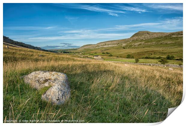 Inglebrough Yorkshire dales Print by Giles Rocholl