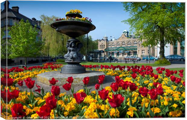 Spring flowers Harrogate Yorkshire Canvas Print by Giles Rocholl