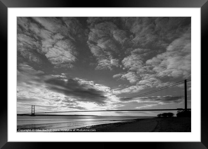 Humber bridge Yorkshire Framed Mounted Print by Giles Rocholl