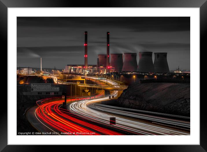 Ferry bridge Power station Yorkshire Framed Mounted Print by Giles Rocholl