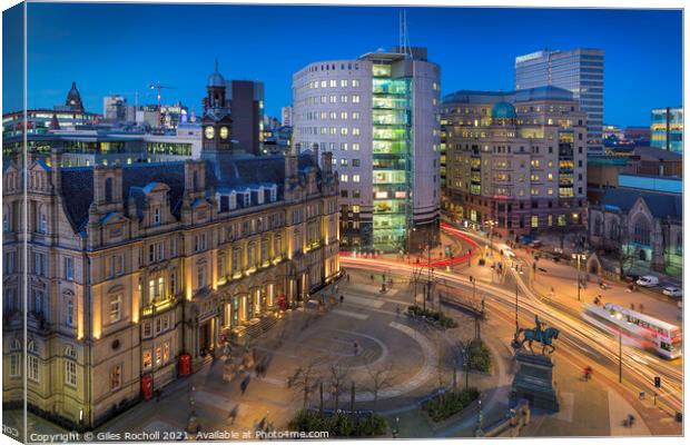 Leeds City Centre Yorkshire Canvas Print by Giles Rocholl