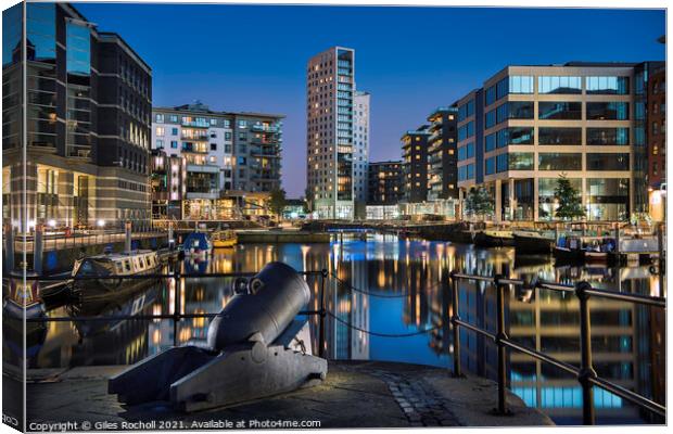 Leeds Dock Yorkshire Canvas Print by Giles Rocholl