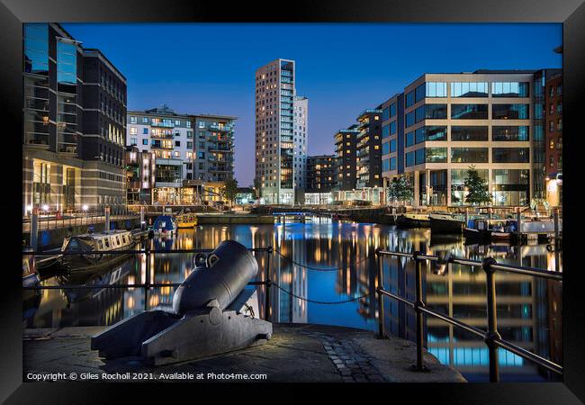 Leeds Dock Yorkshire Framed Print by Giles Rocholl