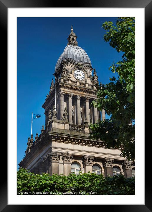 Leeds Town Hall Yorkshire Framed Mounted Print by Giles Rocholl