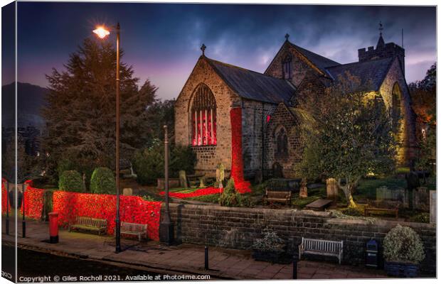 Remembrance day Otley Yorkshire Canvas Print by Giles Rocholl