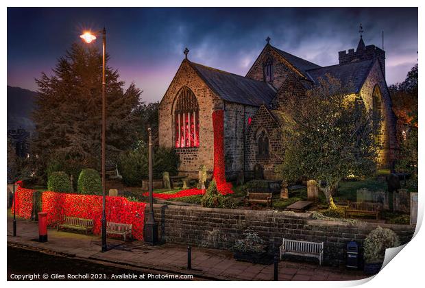 Remembrance day Otley Yorkshire Print by Giles Rocholl