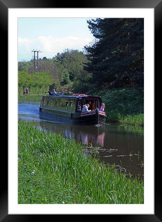 Union Canal Narrow Boat Framed Mounted Print by Tom Gomez
