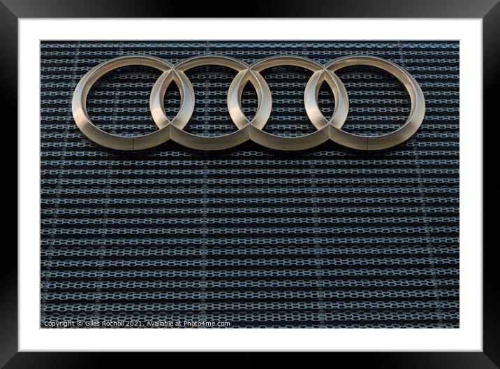 Audi logo abstract art Framed Mounted Print by Giles Rocholl