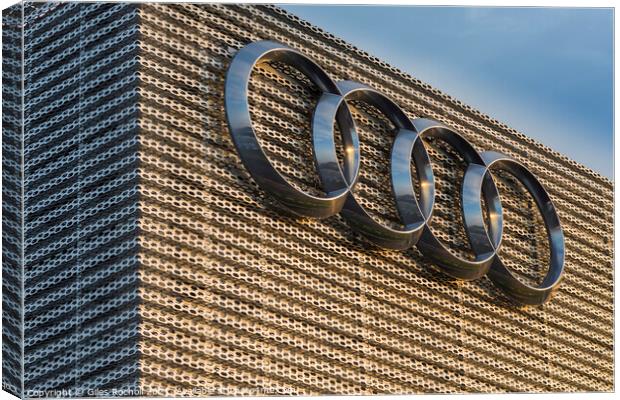 Audi logo abstract art Canvas Print by Giles Rocholl