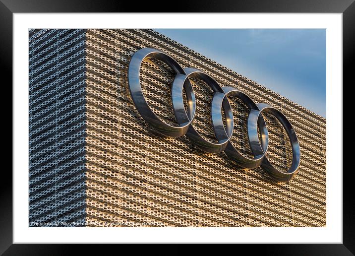 Audi logo abstract art Framed Mounted Print by Giles Rocholl