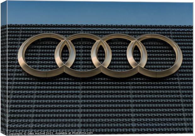 Audi logo abstract art Canvas Print by Giles Rocholl