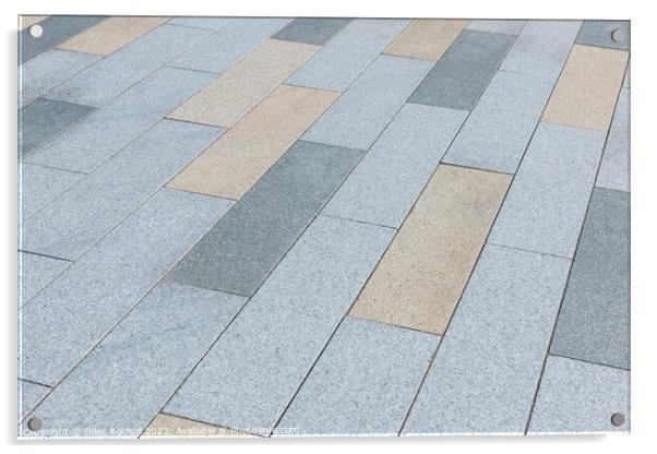 Abstract art stone paving blocks Acrylic by Giles Rocholl