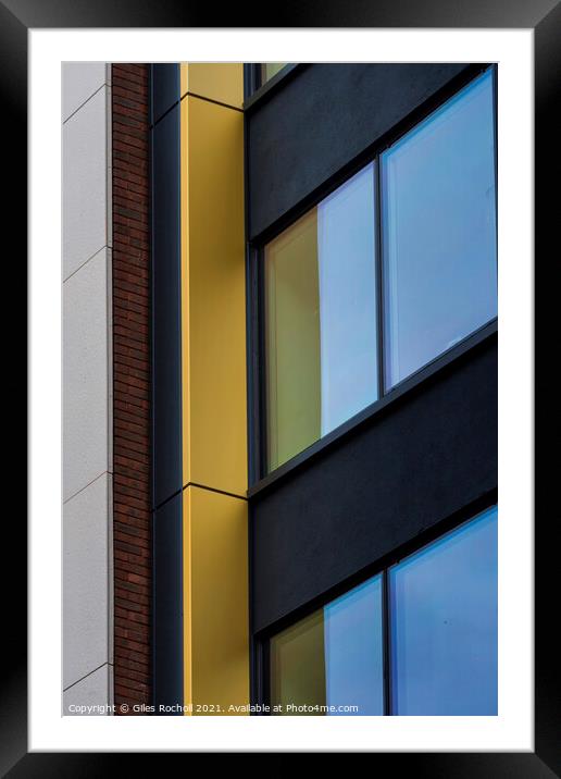 Abstract art glass windows modern Framed Mounted Print by Giles Rocholl
